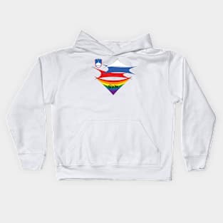 Slovenia pride flag Kids Hoodie